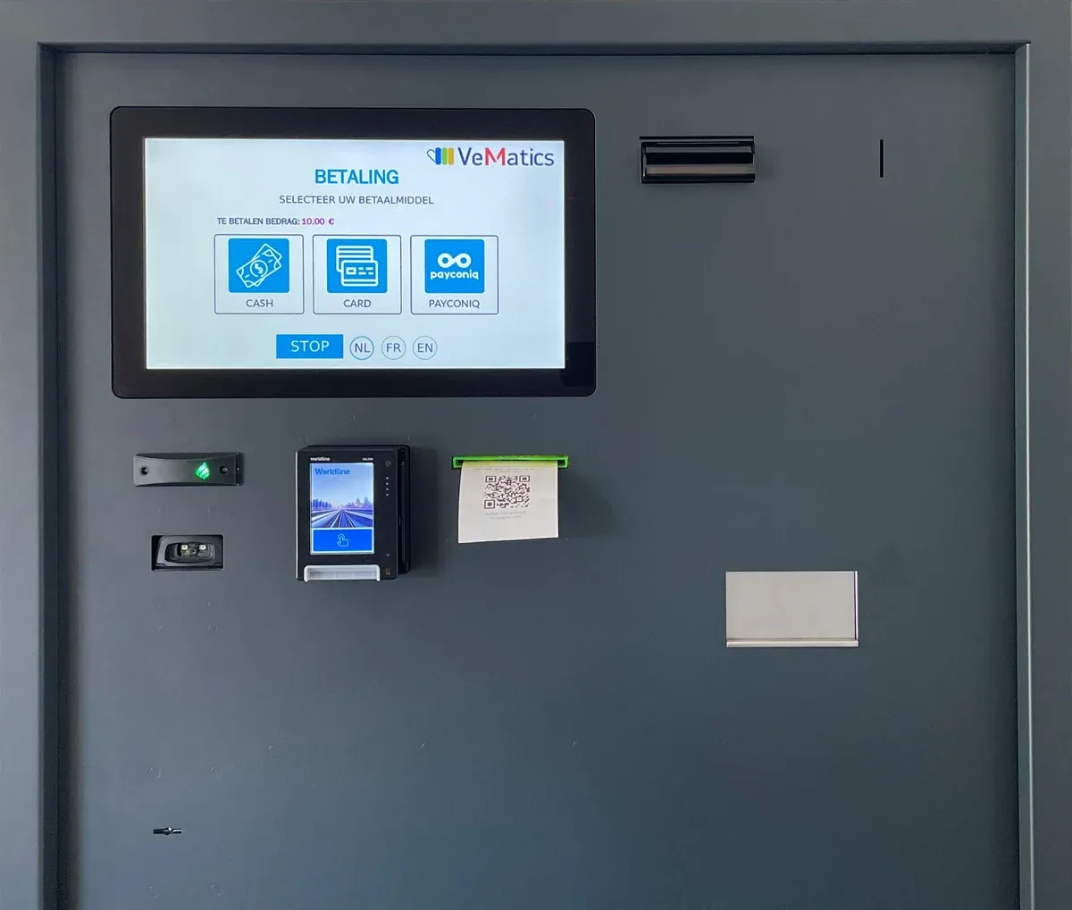 VeMatics CP600 carwashterminal — voorpaneel